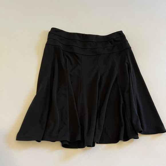 INC International Concepts Black flowy knee length skirt S - Picture 1 of 8